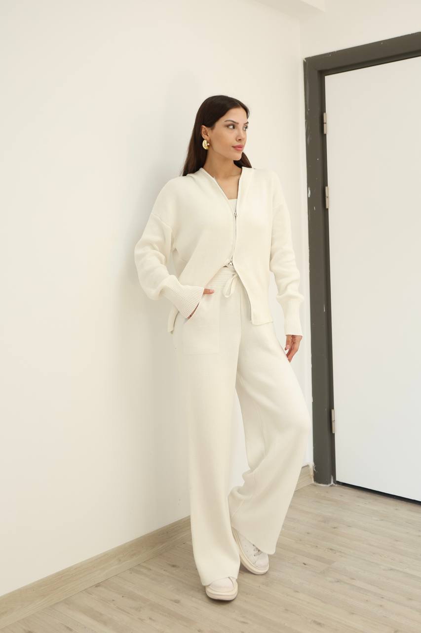 Pletený komplet s kapucí