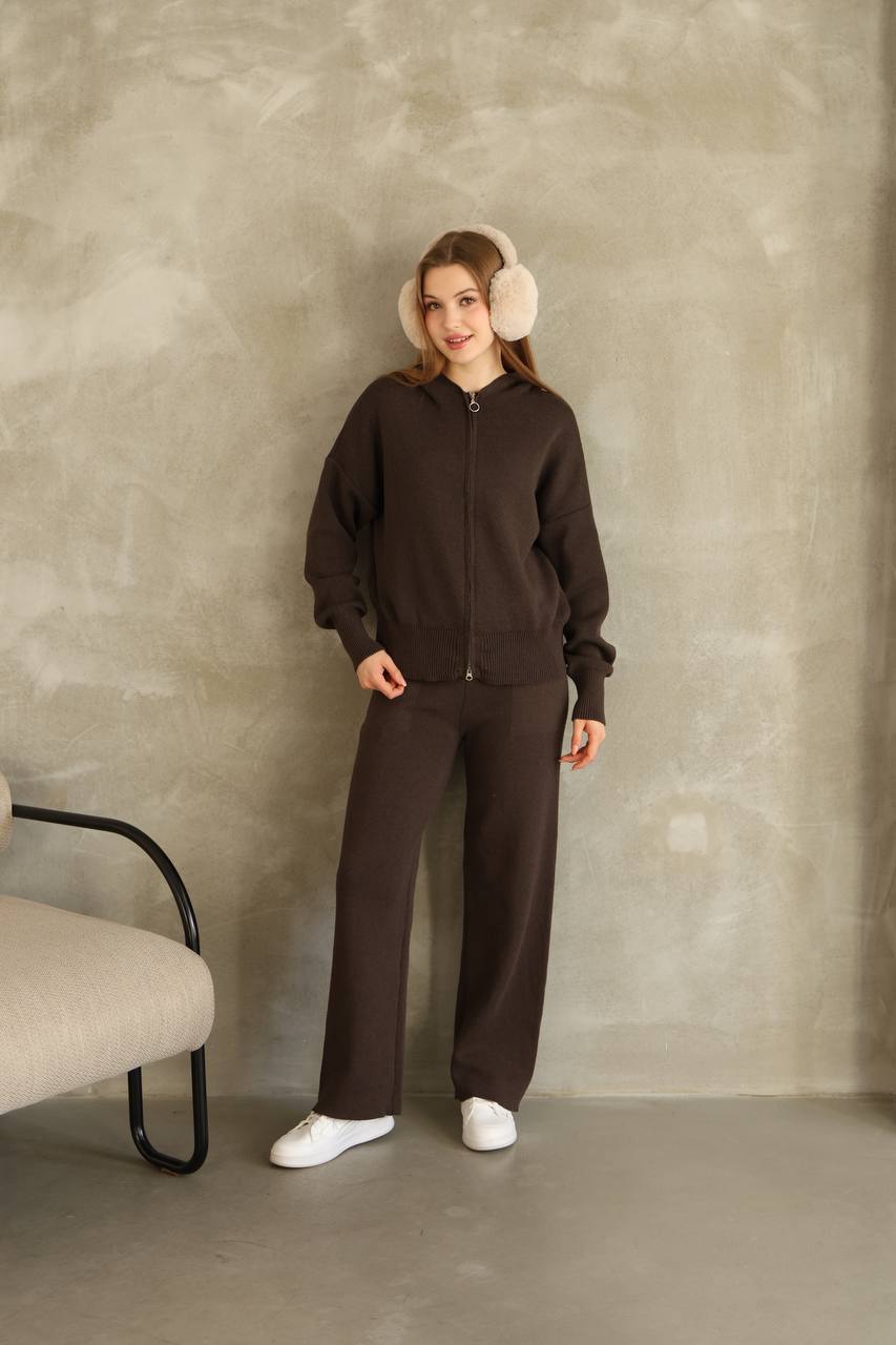 Pletený komplet s kapucí