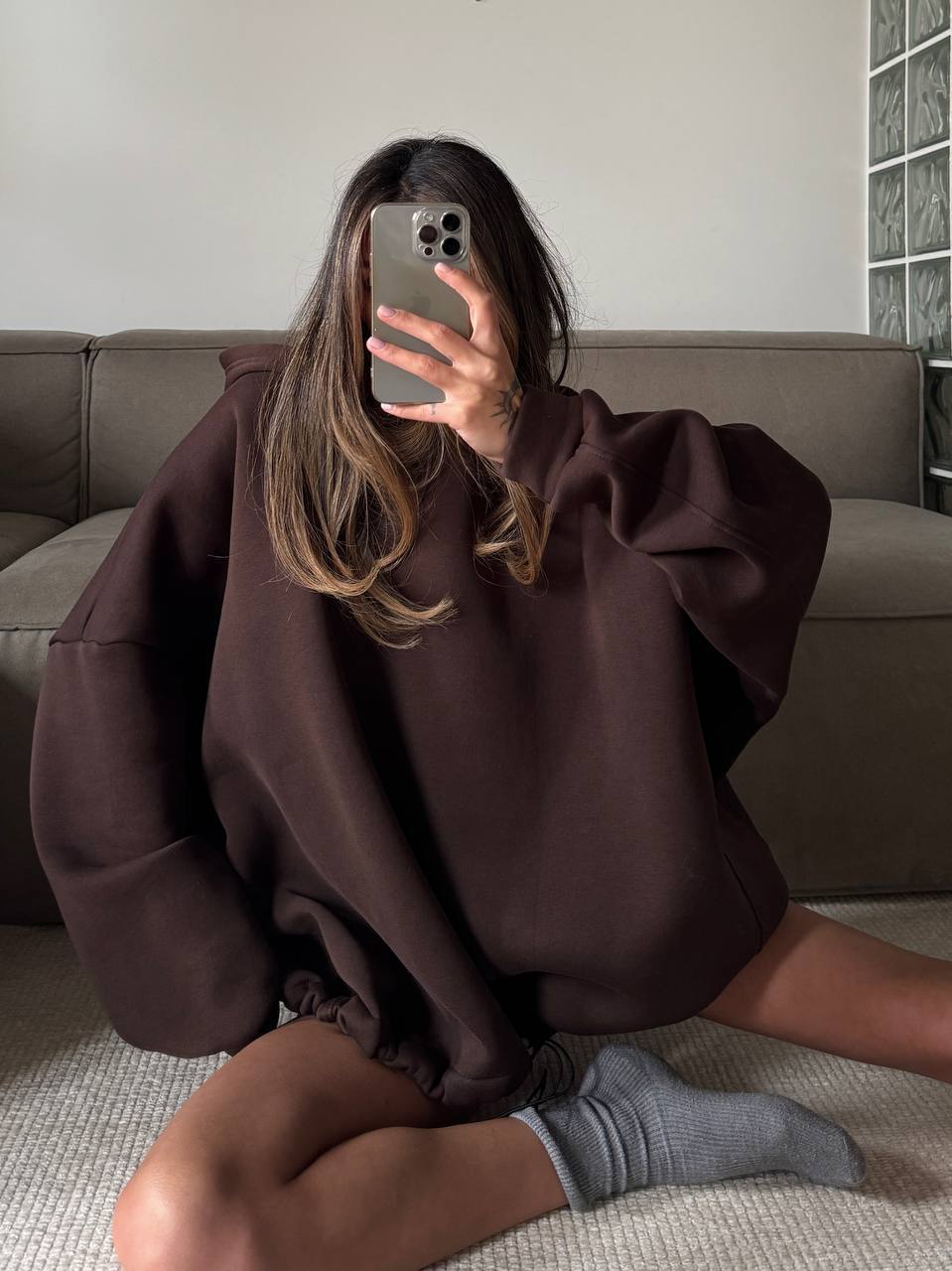 Oversize mikina s kapucí