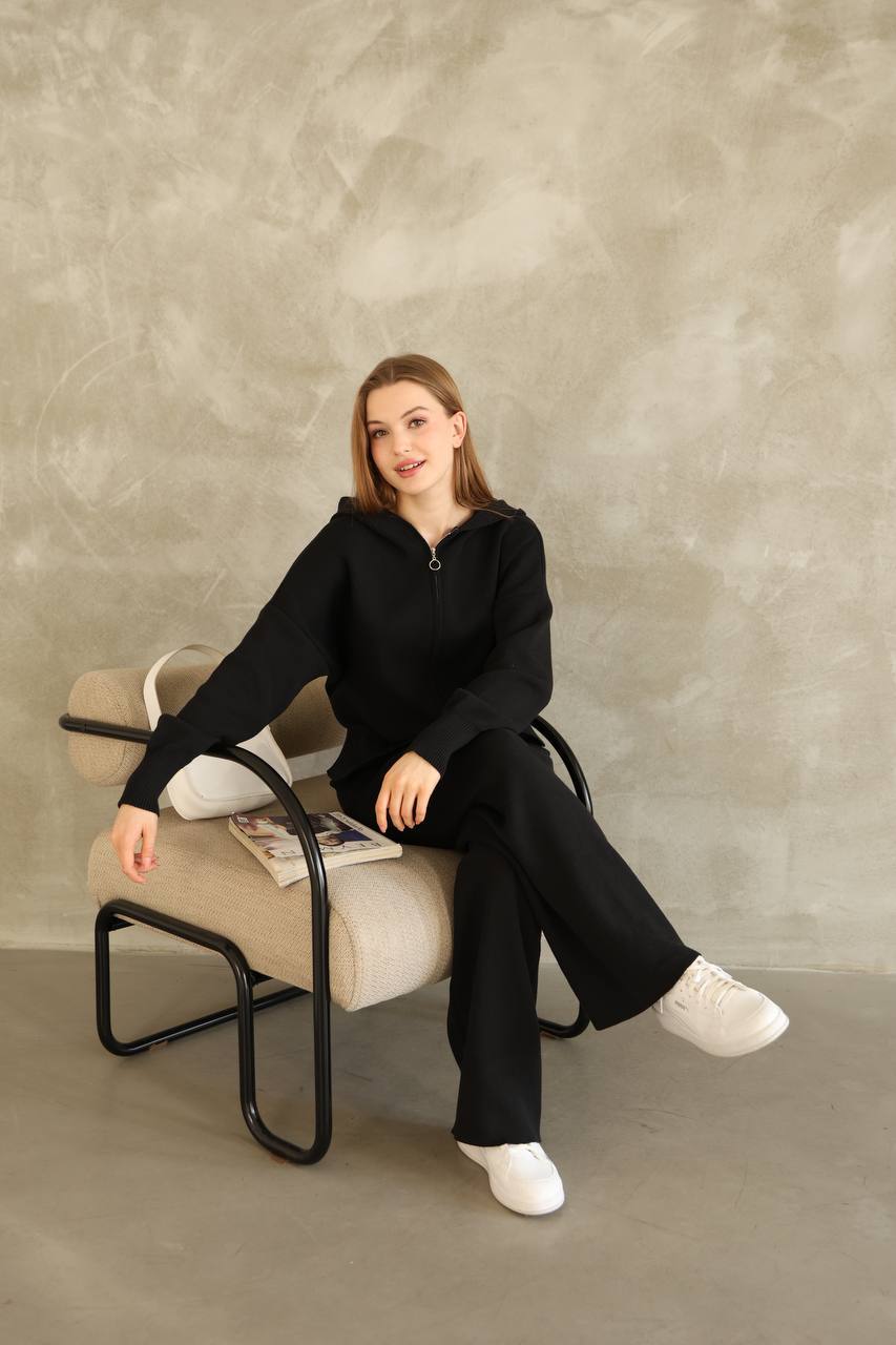 Pletený komplet s kapucí